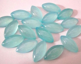 3x6mm- 4x8mm- 5x10mm Aqua Chalcedony Marquise Cabochon Loose Gemstones, Aqua Chalcedony Marquise Cabochons, Gemstones For Jewelry