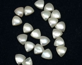 3x3mm-4x4mm-5x5mm-6x6mm-7x7mm-8x8mm-9x9mm-10x10mm Natural Fresh Water Pearl Trillion Cabochon Flat Back Loose Gemstones