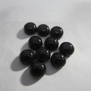 10x10mm Natural Black Onyx Round Cabochon Loose Gemstones, Black Onyx Gemstones Lot