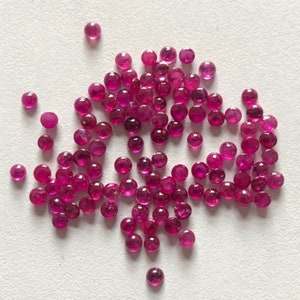 4x4mm Natural Ruby Round Cabochon Loose Gemstones, Ruby Round Cabochon Gemstones, Ruby Gemstones