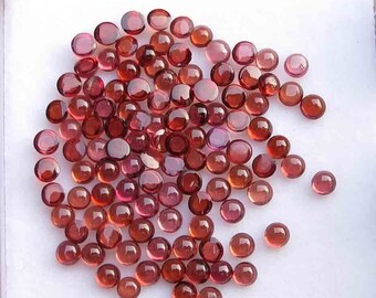 4x4mm- 5x5mm Natural Rhodolite Garnet Round Cabochon Loose Gemstones, Garnet Gemstones Lots, Gemstones For Jewelry