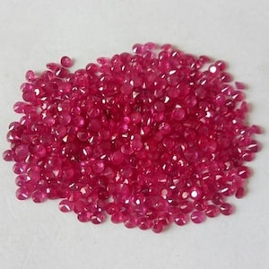 AAA Quality 4x4mm Natural Ruby Round Faceted Cut Loose Gemstones, Ruby Faceted Cut Gemstones, Ruby Gemstones