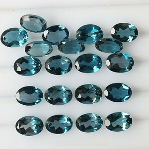 AAA Quality 3x5 mm London Blue Topaz Oval Cut Faceted Loose Gemstones, London Blue Topaz Gemstones Lot, Gemstones For Jewelry