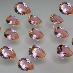 4x6 - 5x7mm Natural Peach Morganite Pear Faceted Cut Loose Gemstones, Morganite Faceted Gemstone, Gemstones For Jewelry, Morganite Pear Cut