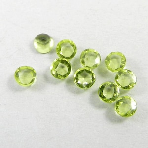 AAA Quality 3x3mm-4x4mm Peridot Round Rose Cut Loose Gemstones, Peridot Gemstone Lot, Gemstones For Jewelry
