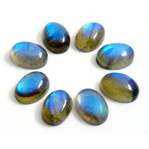 Natural Labradorite 6x8mm Oval Cabochon Loose Gemstones, Labradorite Loose Gemstones, Gemstones For Jewelry