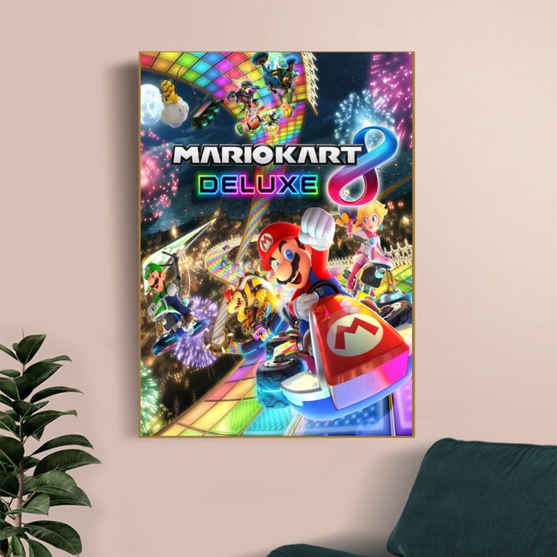 Mario Kart 8 Deluxe for Nintendo Switch video game poster | Etsy