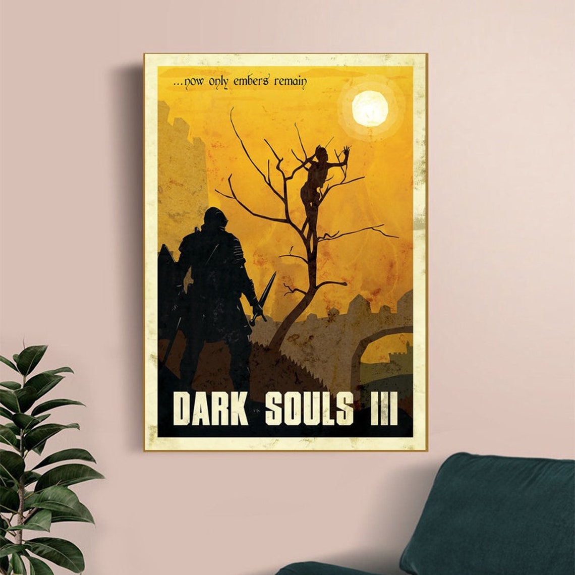 Dark souls 3 poster cover Game poster canvas poster mural | Etsy