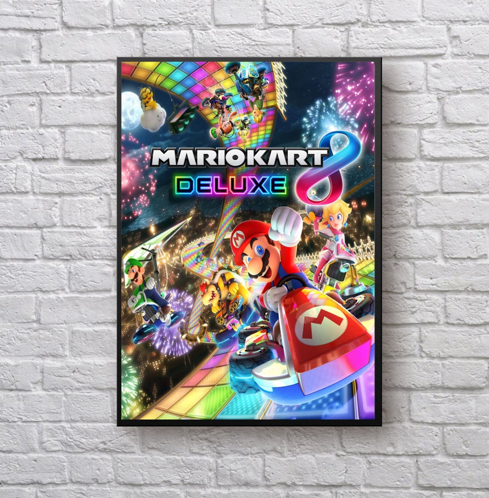 Mario Kart 8 Deluxe for Nintendo Switch video game poster | Etsy