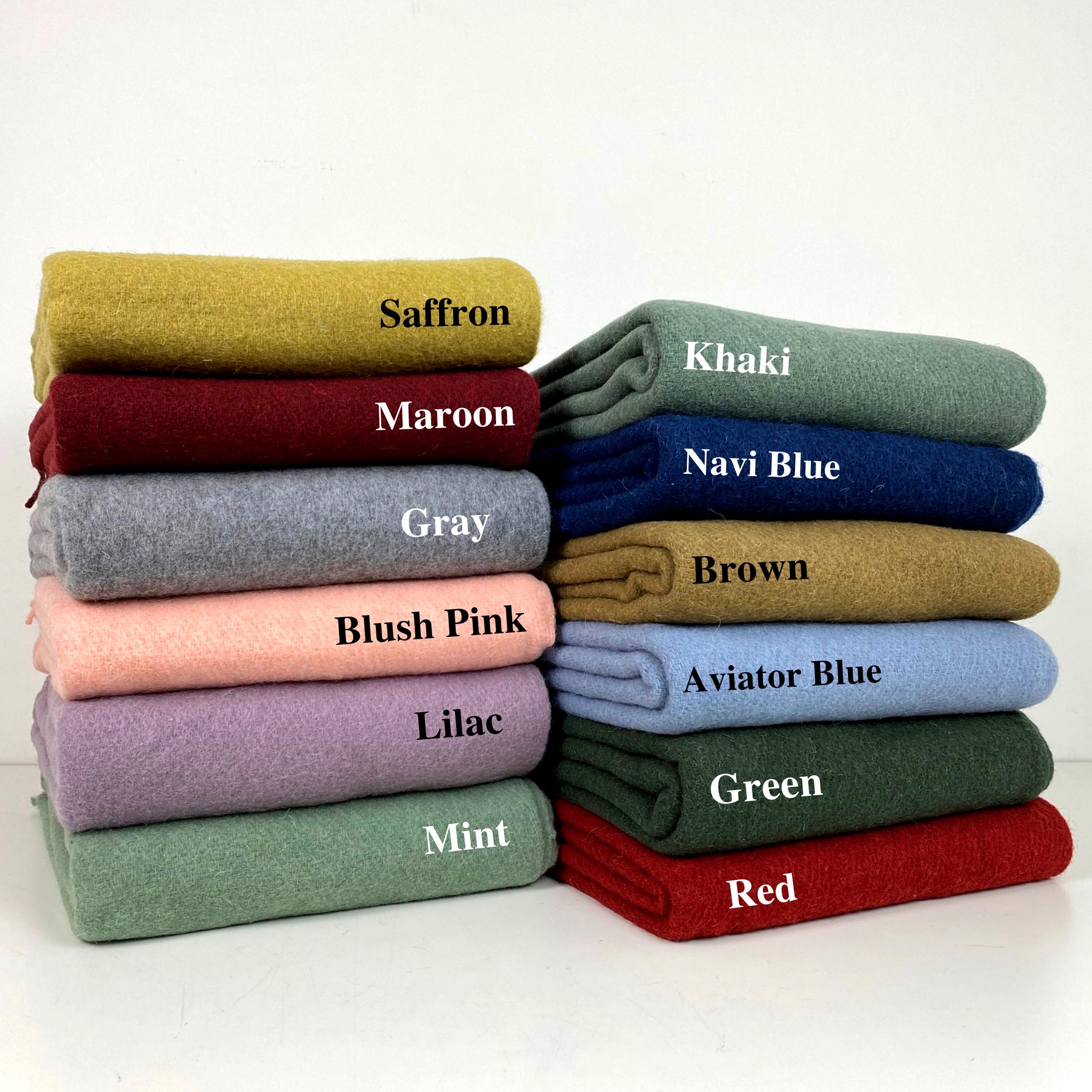 100% Wool Blanket Throw, Lambswool Woven Throw Blanket, Washable Picnic Blanket, Pre-Washed Lap Blanket, Soft Warm House Warming Gift