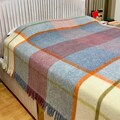 100% WOOL Blanket Queen, Soft Merino Couch Plaid Blanket, Alpaca Twin Bedspread, Warm Thick Picnic and Camping Blanket, Housewarming Gift