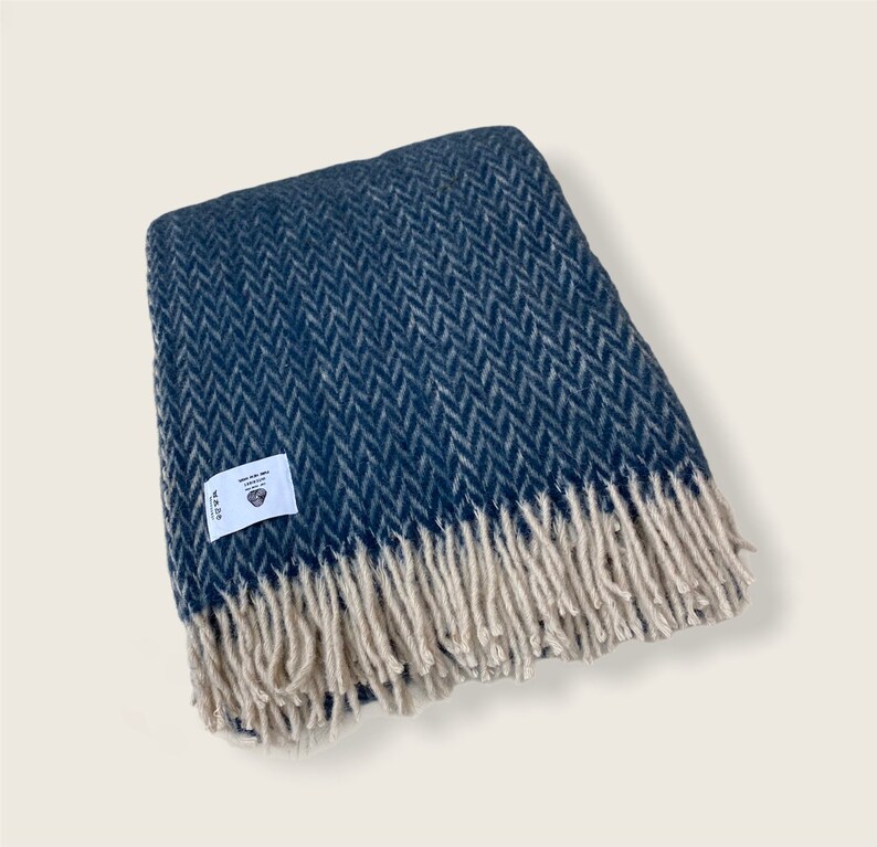 Wool Blanket 100 Wool Throw Soft Natural Woven Etsy