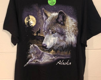 Alaska Black Wolf Graphic Glow in the 