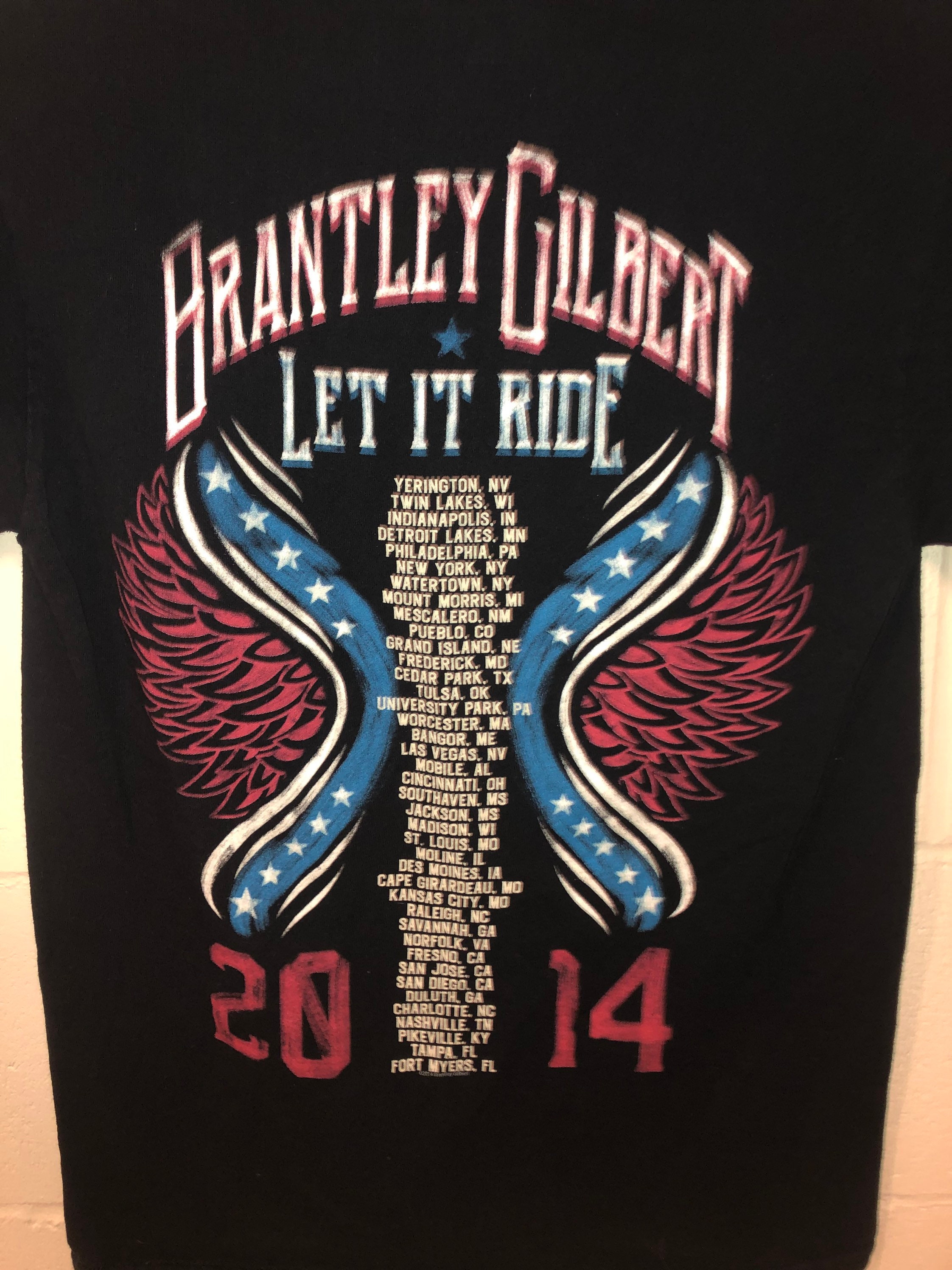 Brantley Gilbert Let It Ride 2014 Concert Tour T-shirt Mens | Etsy