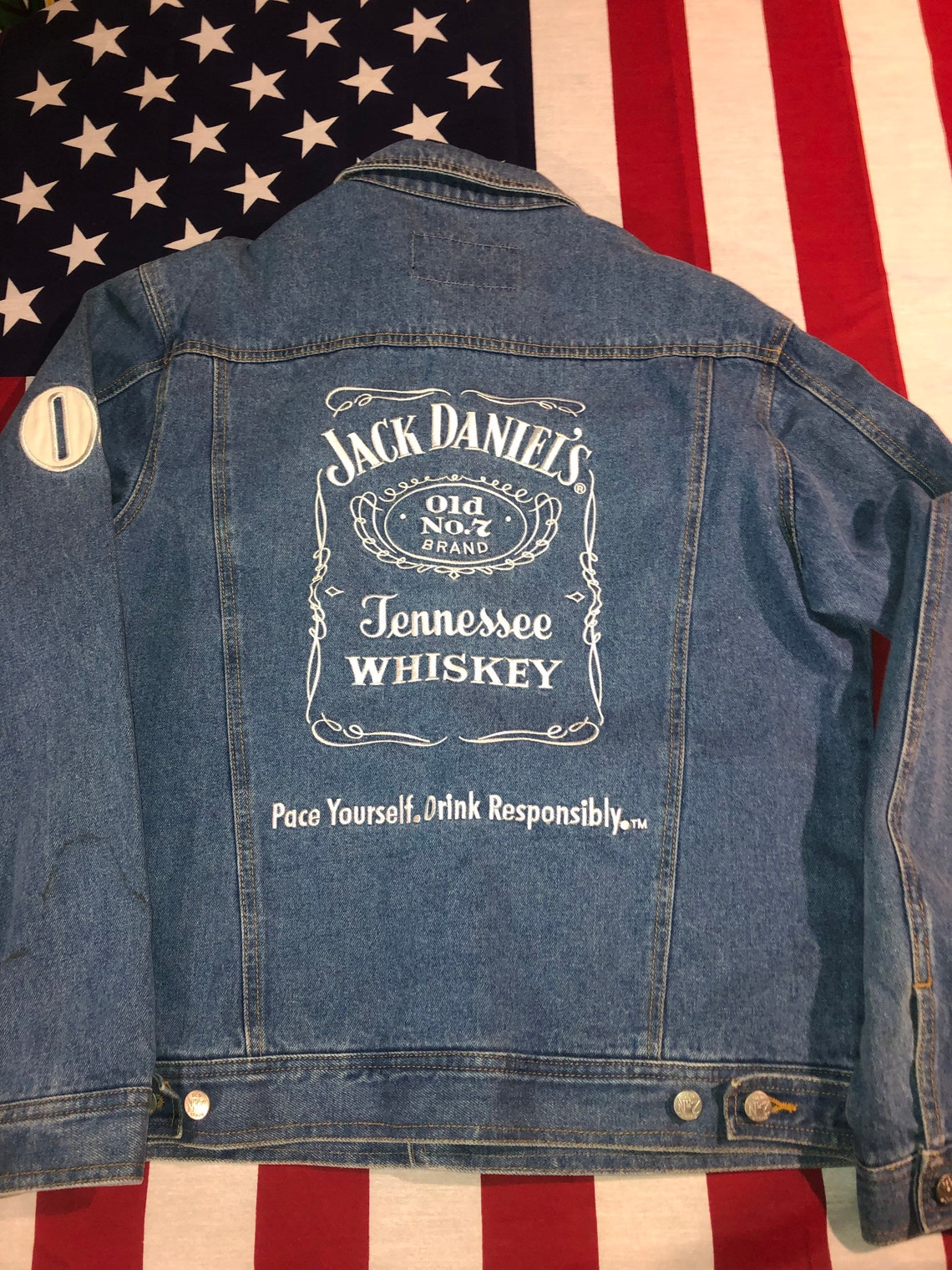 Vintage Jack Daniels Embroidered Denim RCR Racing Jean Jacket | Etsy