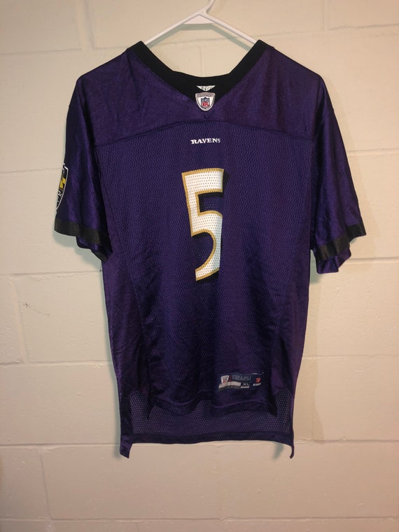 Baltimore Ravens Joe Flacco No. 5 NFL Nike Football Jersey Purple Youth XL