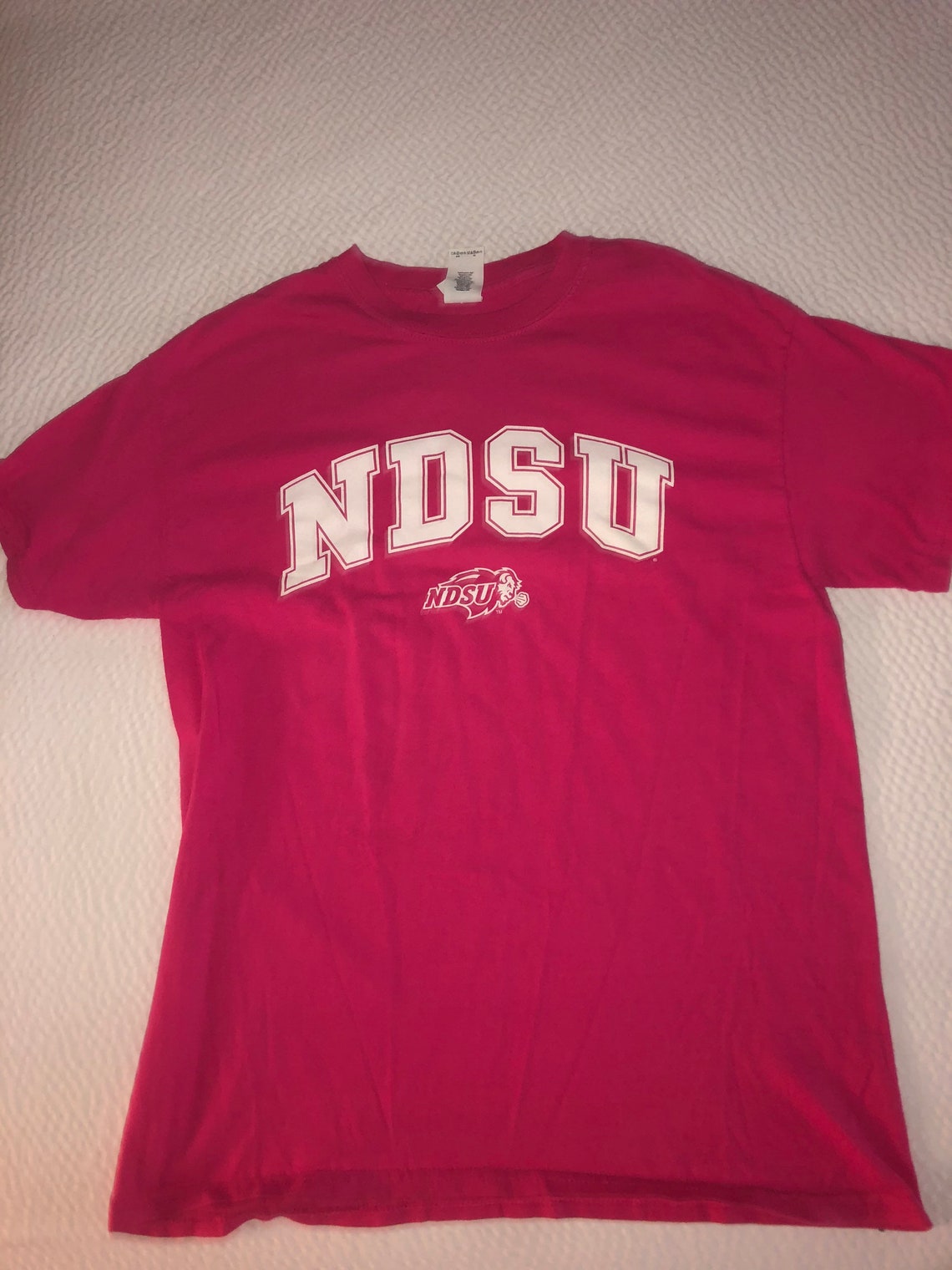 Pink Womens NDSU Bison Collegiate Tee Shirt Size Medium | Etsy