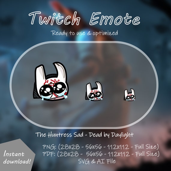 1 X Twitch Emote The Huntress Sad Etsy 1 X Twitch Emote The Huntress Sad Etsy