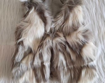 baby fur vest outfit