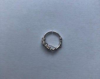 Hélice Freeform em prata de lei.