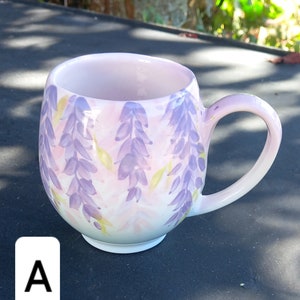 Wisteria-mugg (handgjord) Artisan Potter