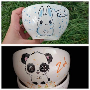 Handmade Child&#39;s First Name Bowl (artisan potter)