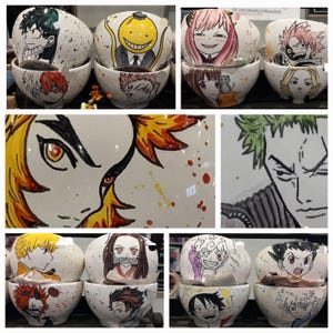 Customizable Ramen or Cereal Bowl FanArt Anime Manga* (Handmade by Artisan Potter)
