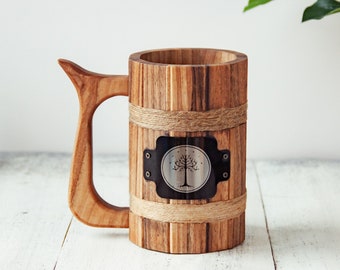 Beer stein groomsmen gift,Wooden beer mug,Wooden tankard,Dungeon master mug,Engraved beer mug,Beer stein,Wood beer mug,Wooden tableware