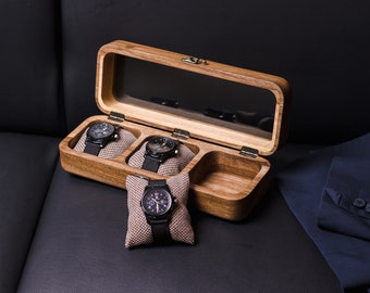 Custom engraved watch box for men,Wood watch box,Personalized anniversary gift for best friend,dad,boyfriend,Gift for him,Father's Day gift