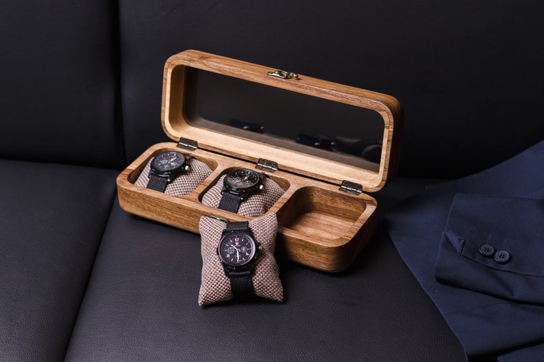 Custom engraved watch box for men, Wood watch box, Personalized anniversary gift for best friend,dad,boyfriend, Gift for him, Fathers Day gift, Personalized gift, Watch display case, Watch organizer, Watch box, Watch storage, Watch holder, Watch case