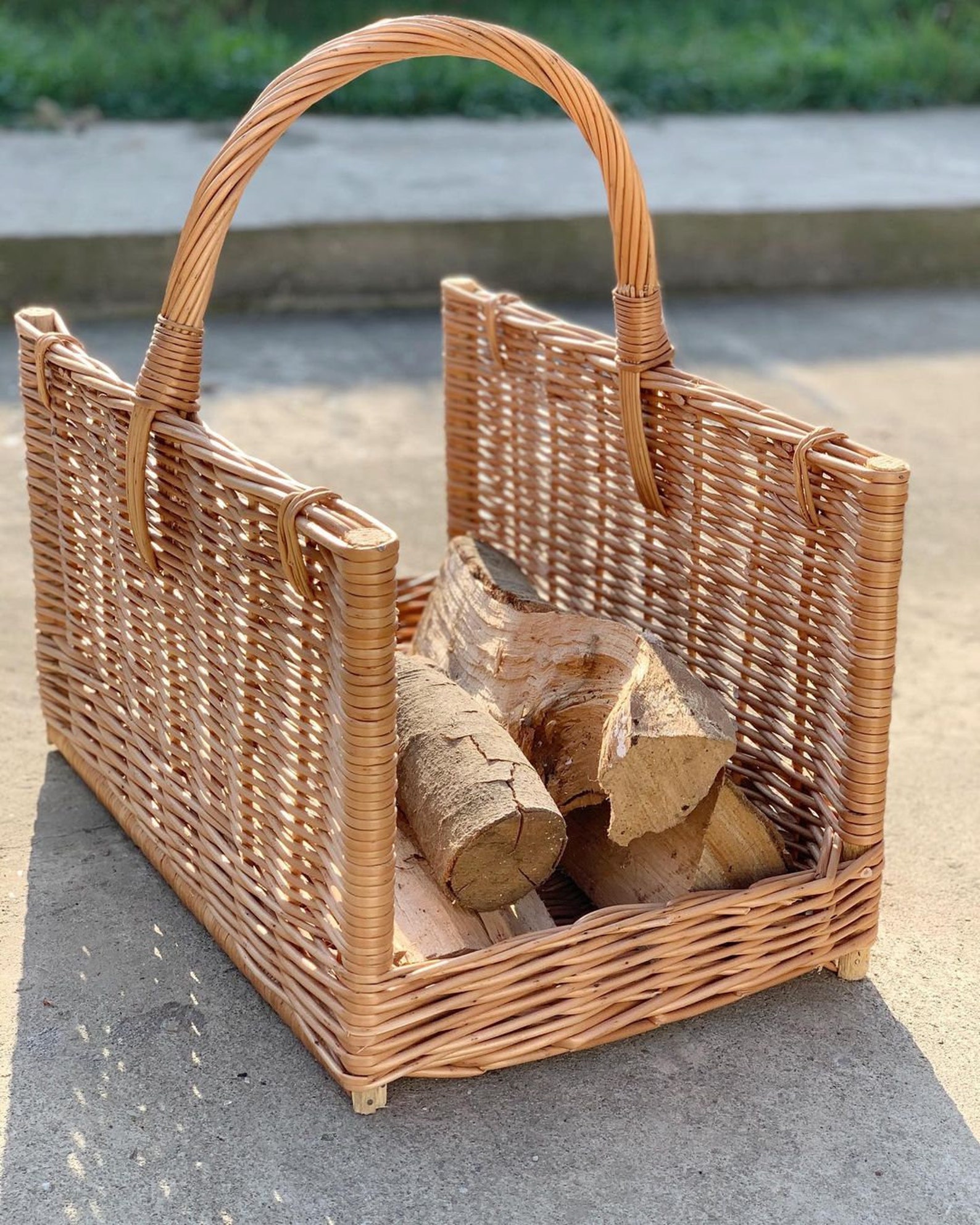 Log Basket Fireplace Log Rack Fireplace Basket Firewood Etsy