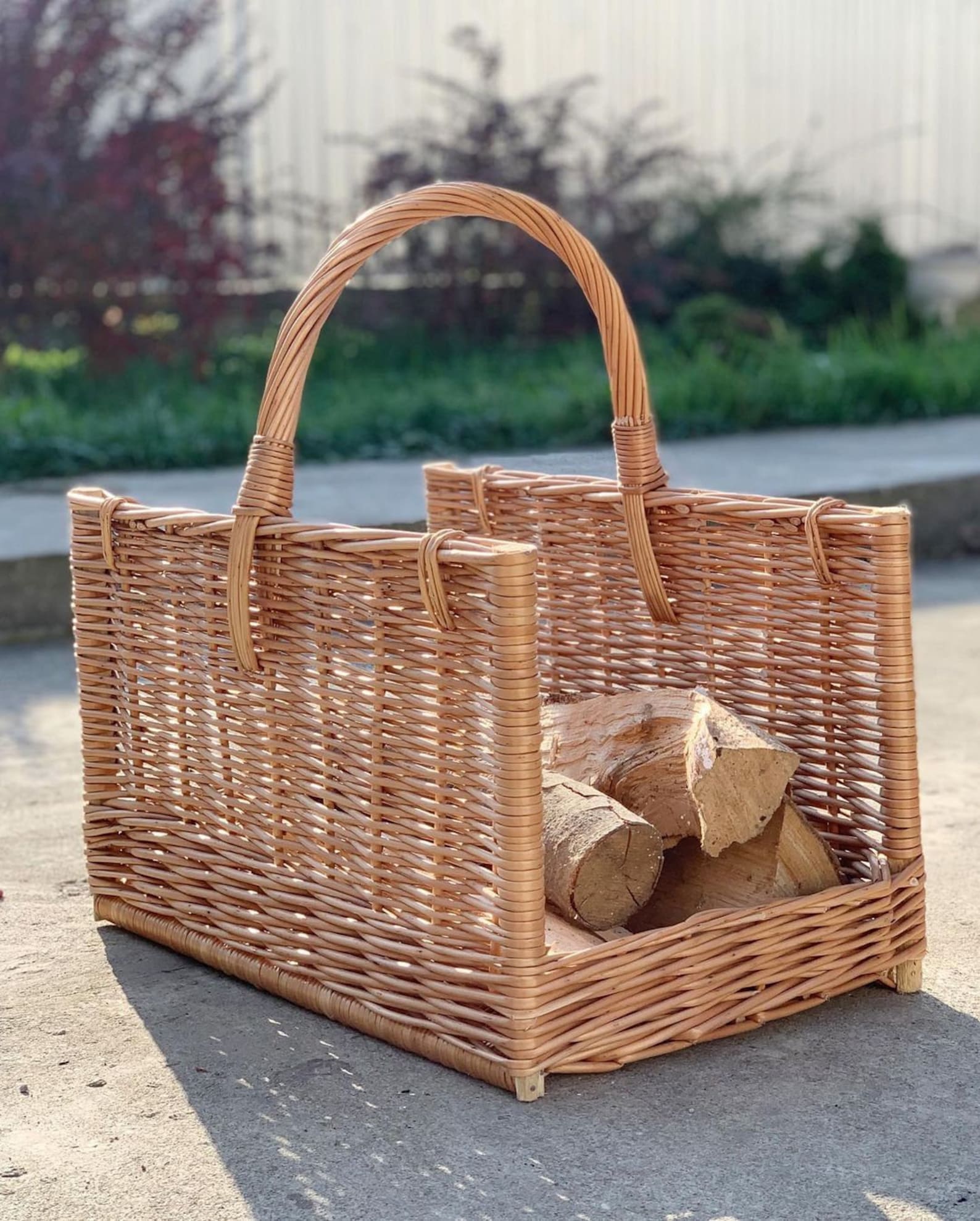Log Basket Fireplace Log Rack Fireplace Basket Firewood Etsy