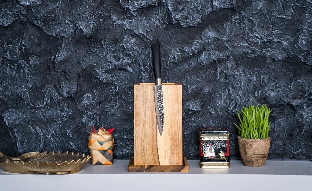 Walnut Knife Block, Knife Stand, Knife Holder, Knife Board, Knife Rack