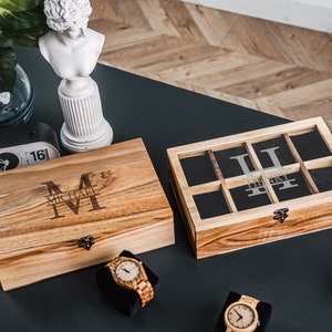 Scatola porta orologi personalizzata per uomo, Scatola porta orologi in legno, Scatola porta orologi per 12, Scatola porta orologi per uomo, Scatola porta orologi in legno personalizzata, Custodia porta orologi per uomo, Scatola porta orologi