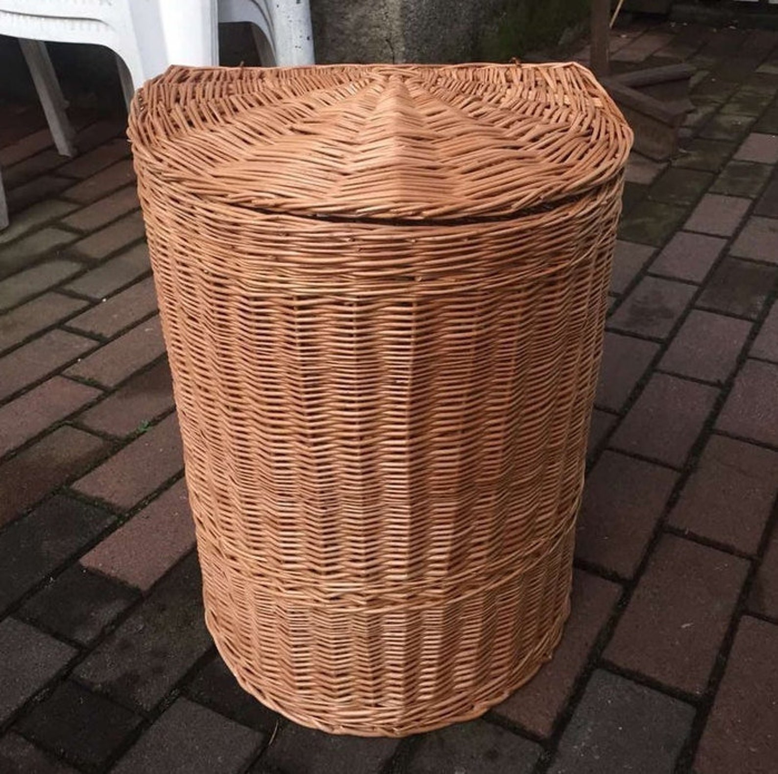 Große Rattan Korb mit Griffen behandelt Wicker Korb Korb mit | Etsy