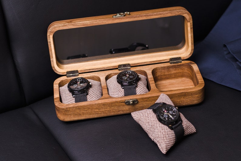 Custom engraved watch box for men, Wood watch box, Personalized anniversary gift for best friend,dad,boyfriend, Gift for him, Fathers Day gift, Personalized gift, Watch display case, Watch organizer, Watch box, Watch storage, Watch holder, Watch case