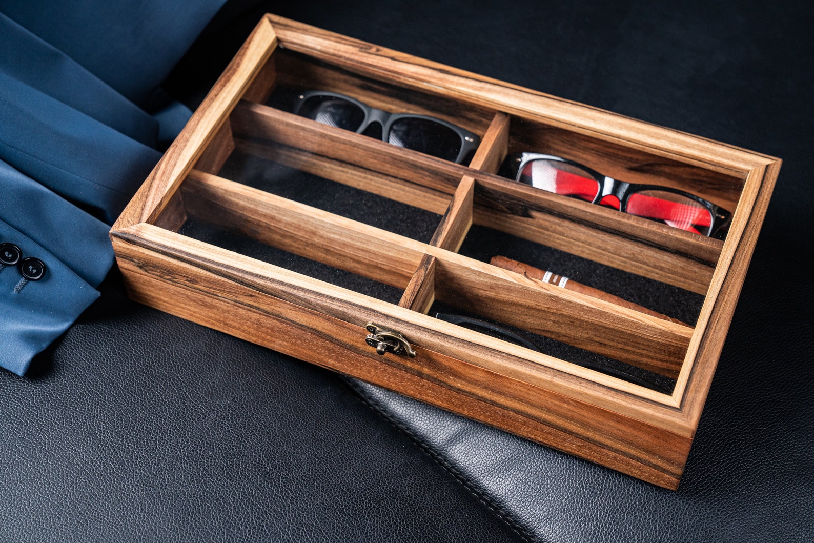 Personalized Wooden Glasses Case Engraved Glasses Box Wooden Etsy