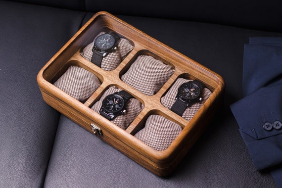 Engraved Name Wooden Watch Box, Custom Watch Case, Watch Box for Men, Mens Watch Case, Watch Case for Him, Jewelry Box for Men,Best Man Gift