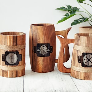 Dungeons and dragons mug,Wooden tankard,Wooden mug,Beer tankard,Beer cup,Engraved beer mug,Wood beer mug,Wood mug,Groomsmen wooden beer mug