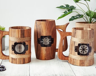Dungeons and dragons mug,Wooden tankard,Wooden mug,Beer tankard,Beer cup,Engraved beer mug,Wood beer mug,Wood mug,Groomsmen wooden beer mug