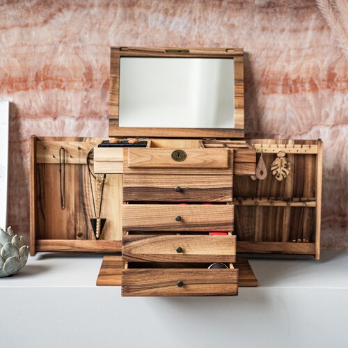 Handcrafted Walnut Jewelry Box Etsy