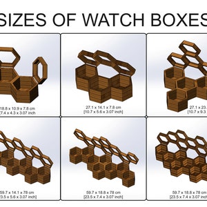 Honeycomb wooden watch case, Watch display case, Watch box for men, Watch storage box, Watch box organizer, Watch display, Watch case image 5