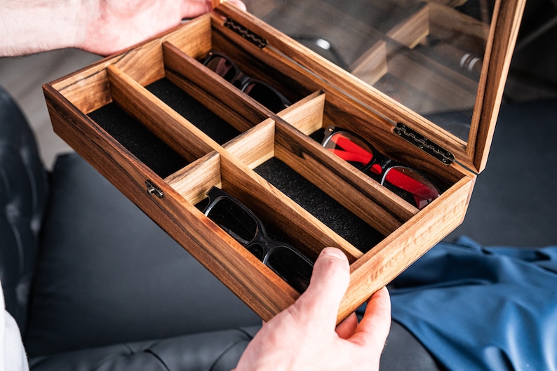 Personalized Wooden Glasses Case Engraved Glasses Box Wooden Etsy
