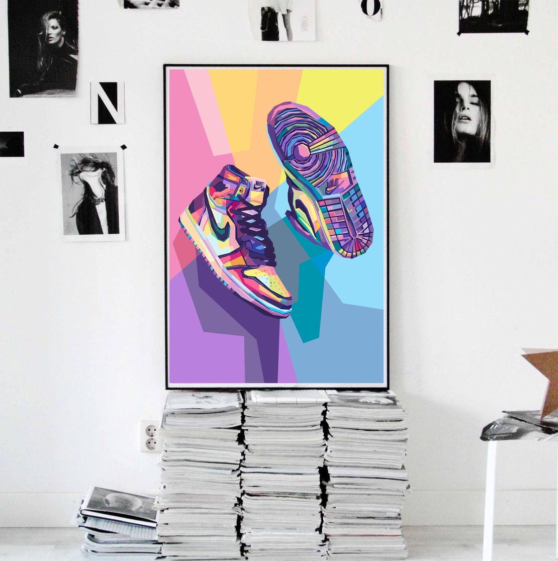 Air jordan art canvas poster Wall decoration Home Decoration Etsy