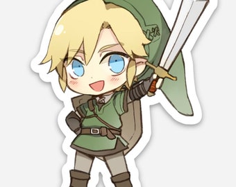 The Legend Of Zelda Stick Link With Sword Sticker Etsy