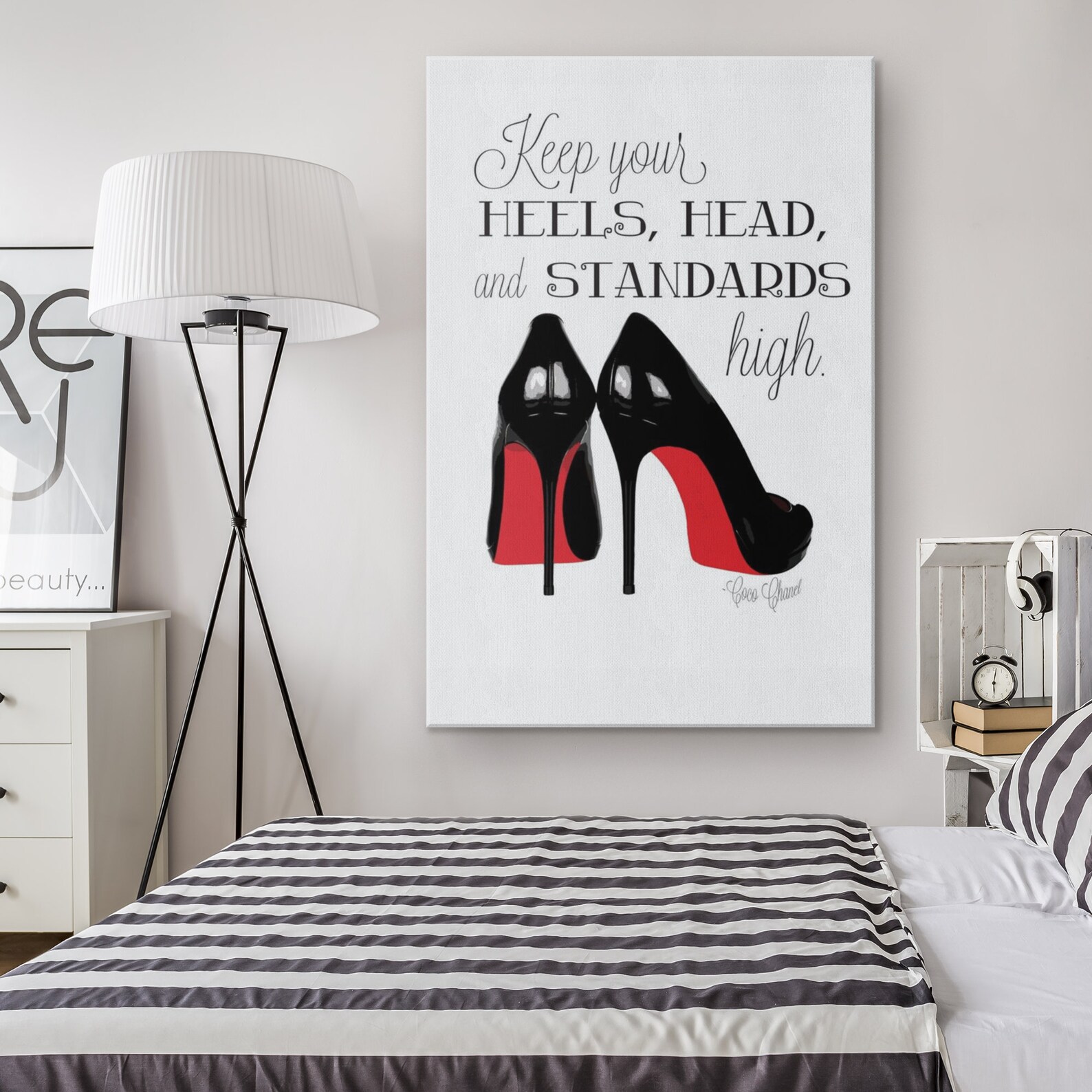 Coco Chanel Canvas / Fashion Quote Wall Art Hanging / Shoes - Etsy