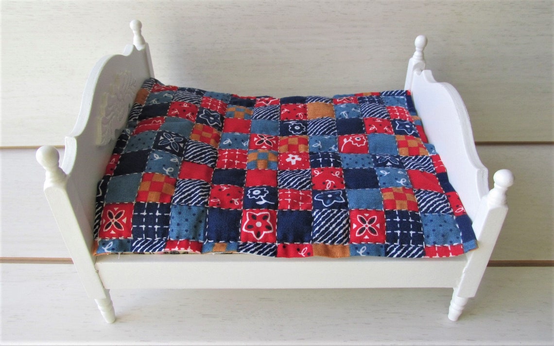 112 Scale Dolls House Patchwork Quilt Miniature Quilt Hand Etsy