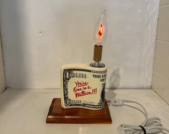 Home made recycled Million dollar flicker lite.w/ cedar base