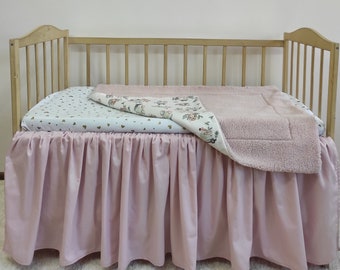 Baby Crib Skirt, Cot Skirt, Crib Skirt for Baby Room Decor, Baby Crib Skirt, Ruffle Bad Skirt, Nursery Room Decor, Crib Bedding Accessories