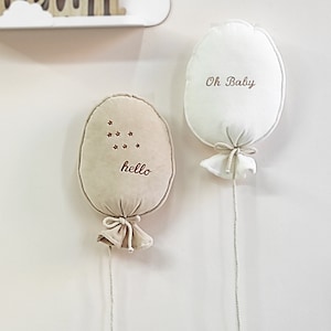 Palloncino in velluto personalizzato: decorazione da parete per la cameretta dei bambini in stile boho